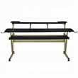 Vion 71 Inch Music Producer Desk for Computer- Black- 3 Tier Shelves