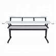 Vion 71 Inch Music Producer Desk for Computer- White- Keyboard Tray