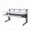 Vion 71 Inch Music Producer Desk for Computer- White- Keyboard Tray