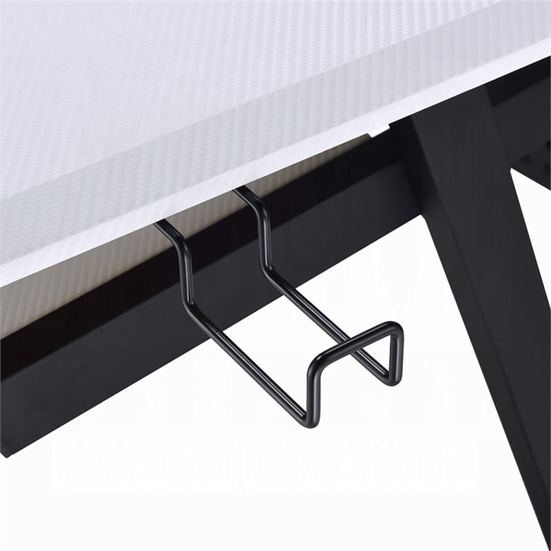 Vion 71 Inch Music Producer Desk for Computer- White- Keyboard Tray
