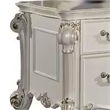 Antoine Home Office Desk- 5 Drawer- Pearl White Wood Gold- 74 Inch