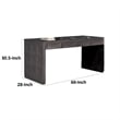 Kizie Writing Desk- 4 Drawers- Black Rubberwood- Rectangular 60 Inch