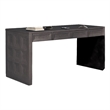 Kizie Writing Desk- 4 Drawers- Black Rubberwood- Rectangular 60 Inch