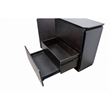 Ziva Sideboard Buffet Console- Drawers Doors- 71 Inch Black Solid Wood