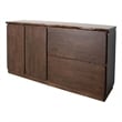 Vyva Sideboard Buffet Console- Walnut Brown Rubberwood- 71 Inch