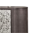 Zoko Sideboard Buffet Console- 2 Doors- Chrome- Ash Gray Wood 60 Inch