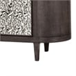 Zoko Sideboard Buffet Console- 2 Doors- Chrome- Ash Gray Wood 60 Inch
