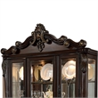 Zenie Buffet Cabinet and Hutch- Classic Carved- Cherry Brown Solid Wood