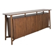 Viki Sideboard Buffet Console- Drawers and 4 Doors- Brown Wood 83 Inch