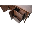 Ziva Sideboard Buffet Console- 2 Drawers and Doors- Brown Wood 67 Inch