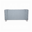 Reah Loveseat-Knitted Light Blue Chenille-White Wood Legs-63 Inch