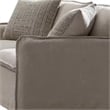 Savoir Loveseat-2 Accent Pillows-Plush Modern Beige Linen-64 Inch