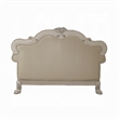 Ally Loveseat with 3 Pillows-64 Inch Wood-Vintage White Faux Leather