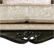 Paulo Loveseat-Carved Details-Black Solid Wood-71 Inch