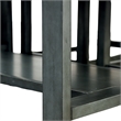 Manny Counter Height Table with Drawer-Trestle Base-Solid Wood-Gray