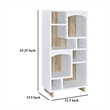 Aton Bookcase-Multiple Shelves and Compartments-Distressed White