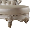 Antoine Chaise Lounger- 2 Pillows- Antique Pearl Faux Leather- 81 Inch