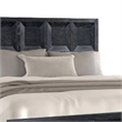 Kizie Queen Bed- Classic Recessed Panel- Weathered Black Solid Wood