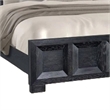 Kizie Queen Bed- Classic Recessed Panel- Weathered Black Solid Wood