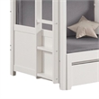 Sirius Twin Loft Bed with Writing Desk- Shelf Unit- White Pine Wood