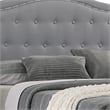 Sey California King Bed w Storage Drawer- Light Gray Burlap Upholstery