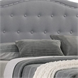 Sey California King Bed w Storage Drawer- Light Gray Burlap Upholstery