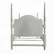Auri Full Size Poster Bed- Arch Headboard- Classic Floral Motifs- Gray