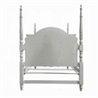 Auri Full Size Poster Bed- Arch Headboard- Classic Floral Motifs- Gray