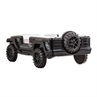 Randy SUV Twin Bed with Lights- Sound Effects- Black Faux Leather