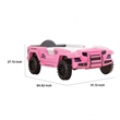 Randy SUV Twin Bed with Lights and Sound Effects- Pink Faux Leather