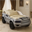 Tonie Truck Twin Bed- Interactive Lights and Sound Effects- Gray ABS