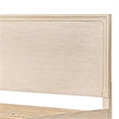 Rozie Queen Bed- Footboard Storage Drawers- Light Oak Brown Solid Wood