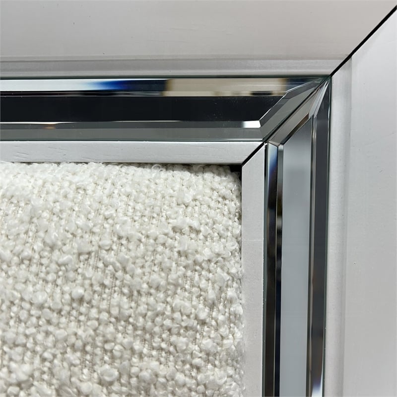 Rara King Size Bed- 2 Storage Drawers- LED- White Boucle Upholstery