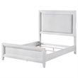 Leva California King Bed- Upholstered LED Headboard- White Acacia Wood