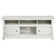 Ayne TV Stand Media Cabinet- 2 Doors and 4 Shelves- White Wood 60 Inch