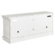 Ayne TV Stand Media Cabinet- 2 Doors and 4 Shelves- White Wood 60 Inch