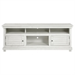 Ayne TV Stand Media Cabinet- 2 Doors and 4 Shelves- White Wood 70 Inch