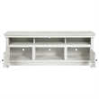Ayne TV Stand Media Cabinet- 2 Doors and 4 Shelves- White Wood 70 Inch