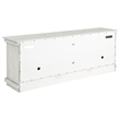 Ayne TV Stand Media Cabinet- 2 Doors and 4 Shelves- White Wood 70 Inch