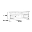 Ayne TV Stand Media Cabinet- 2 Doors and 4 Shelves- Brown Wood 60 Inch