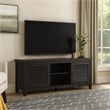 Coni TV Stand Media Cabinet- 2 Door and Shelves- Black Wood 60 Inch