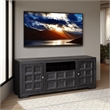 Kizie TV Stand Cabinet- Storage Drawers- Modern Black Wood- 72 Inch