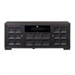 Kizie TV Stand Cabinet- Storage Drawers- Modern Black Wood- 72 Inch