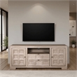 Kizie TV Stand Console- Storage Cabinets- Tawny Brown Wood- 72 Inch