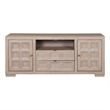 Kizie TV Stand Console- Storage Cabinets- Tawny Brown Wood- 72 Inch
