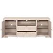 Kizie TV Stand Console- Storage Cabinets- Tawny Brown Wood- 72 Inch
