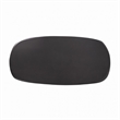 Ziva 7pc Dining Table Set- 6 Fabric Chairs- 3D Cut Edges- Black Wood