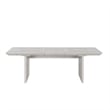 Diaz 7pc Dining Table Set- Extendable Leaf- 6 Fabric Chair- Gray Wood