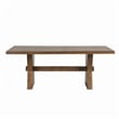 Zivy 7pc Dining Table Set- Modern Farmhouse Oak Brown- 6 Fabric Chairs