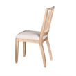 Lucas 7pc Dining Table Set- 6 Spindle Back Fabric Chair- Natural Brown